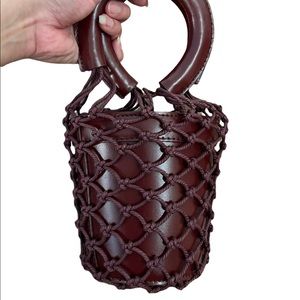STAUD Moreau bucket bag BNWT and dustbag - burgundy small